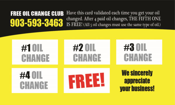 Free Oil Change Club